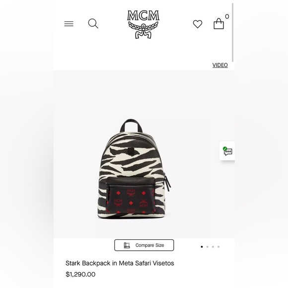 MCM Stark Backpack in Meta Safari Visetos - Picture 3 of 12